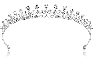 Lovelyshop Cinta en forma de cristal princesa aleación Tiara para mujer joven en fiesta boda