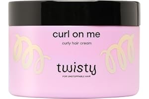 Twisty Krem do Loków | Z Ekstraktem z Lnu i Owsa | Intensywnie Nawilżający | Odżywczy | Podkreślający Skręt | Kosmetyki dla Loków o Trójwymiarowym Efekcie i Długotrwałym Blasku | 250 ml