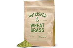 Nutriseed Wheatgrass Powder 200g, 100% Wheatgrass Powder, Rich in Minerals, Antioxidants & Phytonutrients, High in Fibre & Vitamins A, B, C, E & K, 70% Chlorophyll, Vegan Friendly & Gluten Free