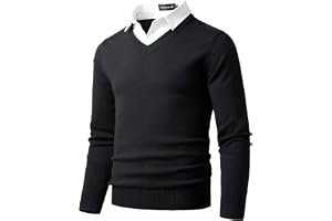 Harbrosrce Herr Mock V-krage tröja hoppa långa ärmar stickad pullover vardaglig business basic stickad tröja