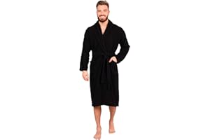 Adore Home Mens 100% Cotton Bathrobe Terry Towelling Shawl Collar Bath Robe Dressing Gown