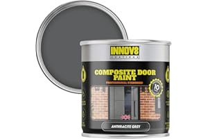 INNOV8 COATINGS COMPOSITE DOOR PAINT - NO PRIMER OR TOP COAT - SATIN - 750 ml - Professional Standard - Fast Dry - Anthracite Grey - EXTERIOR FRONT DOOR PAINT