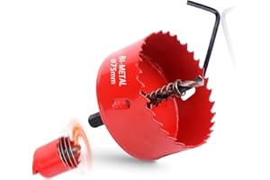 XYZDOUBLE Broca de Sierra de Corona Bimetálica 75mm Coronas Perforadoras HSS para Madera Metal Aluminio Acero Inoxidable Plásticos y Mucho Más