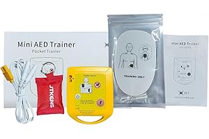 JTKENS 1 pcs XTF-009 Mini AED Trainer in Portuguese Voice Prompt Defibrillator Universal Training First Aid Practice Device