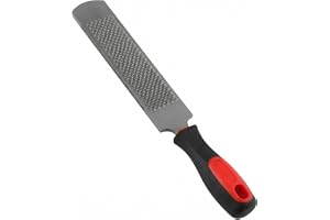 QWORK® Dubbelsidigt hovrasp 200 mm kolstål med gummihandtag – hovsmidverktyg