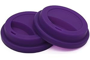 NanTun - Tapas de silicona antifugas reutilizables, 2 piezas, color morado