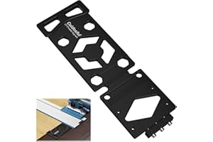 CUIDOSFUL Winkelanschlag Führungsschiene für Bosch FSN–CNC-gefräster 90° Winkelanschlag aus Aluminium für Bosch GST und GKF (mit Adapter zu verwenden) - Langlebig, Einfache Montage für exakte Schnitte (Schwarz)