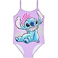 Disney Lilo & Stitch Girls Swimsuit, One Piece Swimming Costume, Ages 5 to 13 Years Old