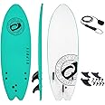 Osprey 5ft 8in Foam Surfboard, Lightweight Soft Top Surfboard for Beginners & Intermediate Riders, Includes Leash & Traction Pad