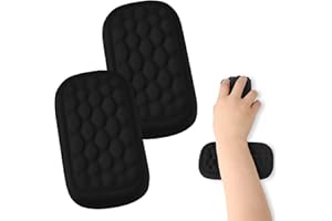 RunJRX Lot de 2 Repose-Poignet de Souris pour Bureau, Coussin d'accoudoir Ergonomique, Coussin de Repose-Poignet, Coussin de Repose-coude (Noir)