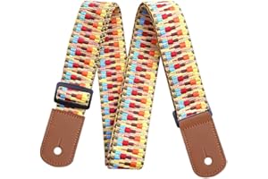 SJLAUX Ukulele Strap Bohemian Vintage Woven Guitar Strap Adjustable Banjo Strap Belt Uke Shoulder Strap for Tenor Soprano