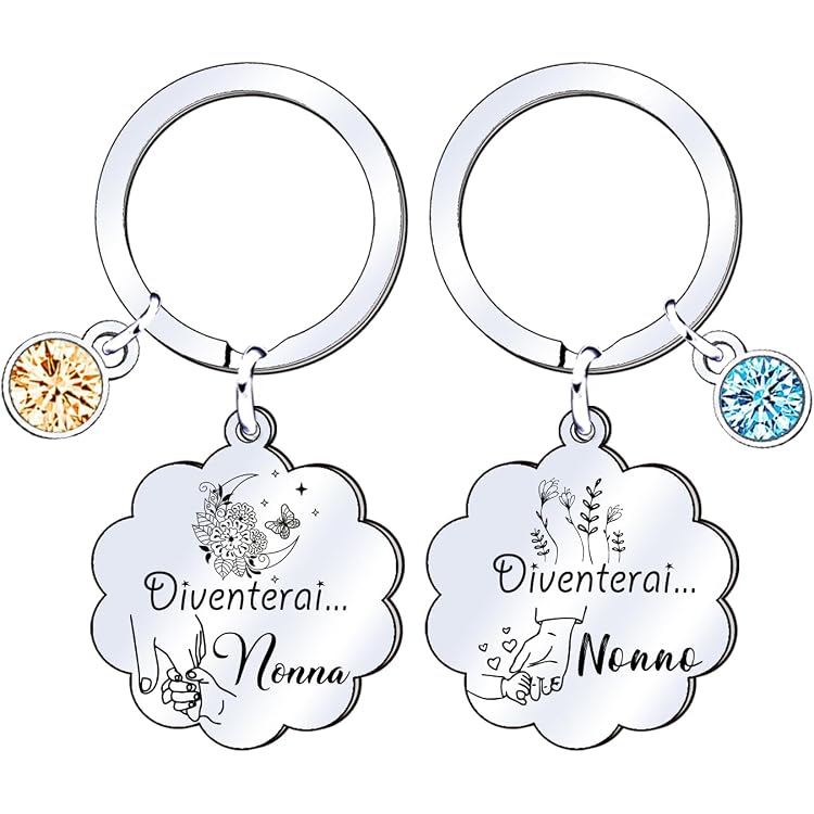 Portachiavi Annuncio Gravidanza "Diventerai Zia / Zio" - In Acciaio Inossidabile, Con Ciondolo A Cuore - Regalo Originale