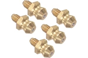 CoCud Gerader Schmiernippel aus Messing | M4x0,7mm Metrisch | Hydraulischer Schmiernippel - (Anwendungen: Zum Ersetzen fehlender oder gebrochener Ölnippel), 5 Stück