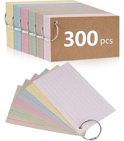 Flash Cards, 1Pcs 50 Sheets Mini Blank Study Cards Revision Cards Index