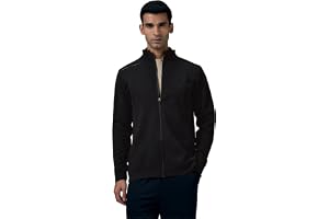 TECHNOSPORT Men's Regular Fit Solid Mock Collar Jacket With Elasto Plus for Sports, Gym & Regular Use