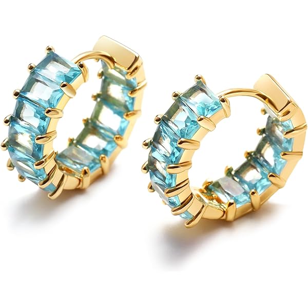 Orecchini A Goccia Con Zirconi, Placcati Oro 18 Carati - Gioielli Eleganti Per Matrimonio E Festa