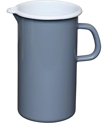 Pichet En Acier émaillé Ibili 2,5L - Blanc - 38cm - Qualité Espagnole Depuis 1942