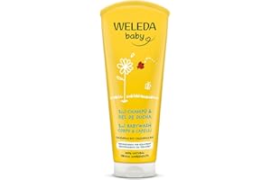 Weleda - Calendula Shampoo and Shower Gel, Cleans, Cares, Nourishes and Protects, Vegan, Suitable for Sensitive Skin - 200ml