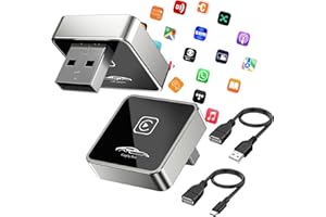 JUSTSTONE Mini Wireless CarPlay Adapter for Apple, 2025 Upgrade CarPlay Dongle Konvertiert Kabelgebunden zu Kabellos for iPhone, USB C/A Plug and Playfür only für iOS 10+