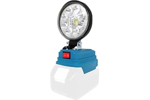 ANUPTTA Lampada Della Batteria, Sostituzione Per Makita 18v Batteria Bl1860 Bl1830,15w Led Work Light Battery, Batteria Multifunzionale Led Spotlight, Lampada Portatile Del Cantiere (Solo Strumento)