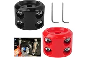 QUVBKZ Gomma per Verricello, Gancio per Cavo Del Verricello, Protezione Del Cavo, Accessorio Impermeabile per Verricelli Atv Utv Offroad con Chiave A Brugola (Nero + Rosso)