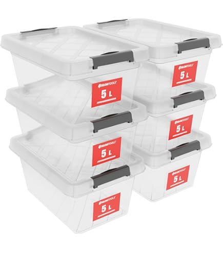 Contenitore Storage Sicignano Visual Box XL - 39x29x17 Cm, 15 Litri, Trasparente Con Coperchio - Foto 3