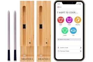 MEATER Plus Duo Saver Bundle | 50m Long Range Smart Wireless Meat Thermometer for The Oven Grill Kitchen BBQ Smoker Rotisserie with Bluetooth and WiFi Digital Connectivity