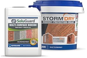 Stormdry Masonry Waterproofing Cream 3L + Soluguard Biocide - BBA Approved - 25 Year Ultimate Home Protection Bundle for Effective Wall Weatherproofing