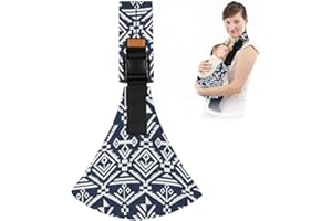 AOOWU Fascia Porta Bebe, Marsupio Neonato Regolabile, Fascia Neonato Ergonomico 6-36 Mesi, Traspirante Baby Carrier Facile da Indossare, Fascia Laterale per Neonati da 3 a 15 kg