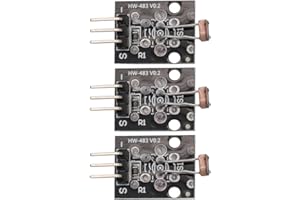 Heevhas Modulo sensore fotoresistore sensore di luce 5V Scheda di sviluppo MCU Scheda di apprendimento programmazione Accessori per robot Adatto per kit fai da te elettronico (3 pezzi)