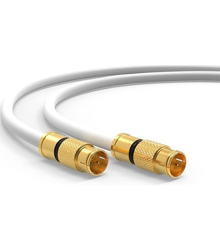 SCHWAIGER KST3032S IEC Stecker Set - SAT Antennenstecker Weiß Mit Quick-Stecksystem