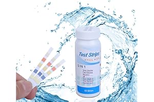 Tiardey 6 i 1 pool testremsor för vattenkemisk undersökning, 50 remsor vatten tesing kit för pool/spa/bubbelpool, exakt total