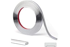 LCXECNW 16.4 Piedi Peel e Stick Trim,Peel flessibile e Stick Trim Molding,Molding Trim per i bordi delle piastrelle a parete,cucina,soffitti,backsplash e decorazione telaio Mirrior(Bianco)