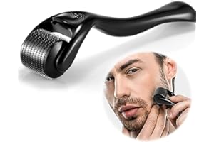 WOOXDYUK Wałek do brody, 0,5 mm, wałek do pielęgnacji brody, wałek do mikronakłuwania, wałek do brody, wałek do pielęgnacji brody i brody, skutecznie zwalcza zmarszczki, zmniejsza pory, rozciąganie markery