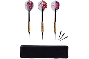 B Best Sporting Safety Knight Lot de 3 fléchettes Souples avec Douille en Laiton sécurité, tête de Conduite remplaçable, Poids 12 g, Pointes de Rechange et étui Inclus Mixte-Adulte, coloré