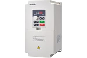 VEVOR Azionamento a Frequenza Variabile VFD 7,5HP 5,5KW 25A Ingresso Monofase/Trifase CA 0-220V Ingresso 50/60Hz, Frequenza Variabile Uscita 0-2000Hz VFD per Controllo Velocità Motore Mandrino