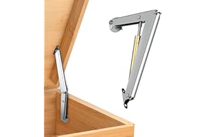 DOLENOR 150N 1PCS Box Hinges Soft Close, Soft Close Hinges for Toy Box, Soft Close Cabinet Hinges and Slow Closing Lid Support Hinge (1, Big)