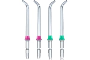 EUFANCE Accesorios de puntas de chorro de repuesto para boquillas de chorro de agua dental para irrigadores bucales Waterpik (como WP-100) / (4 piezas)