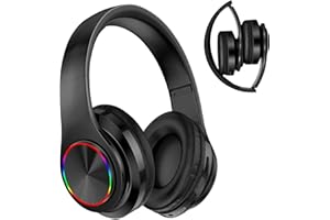 XIAOXIN Cuffie Wireless Bluetooth, Cuffie Senza Fili Over Ear con Microfono Hi-Fi Audio Stereo, Pieghevoli, 3 Modalità, Cuffie Wireless e Cablate, Micro SD/TF per Ufficio/Telefono/PC
