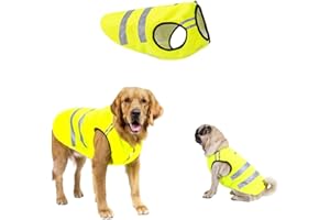 ALAMP Reflektierende Sicherheitsweste für Hunde Safety Dog Warnweste orange