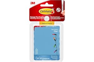 Command 17026CLR-VP Zawieszki Samoprzylepne, Przezroczysty, 40 szt.