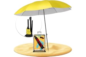 STYNGARD Reise Sonnenschirm mit UV Schutz 50+ [155 cm ⌀] - Strandschirm Sonnenschirm Strand mit Abspannleinen Modell NIZZA