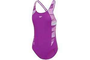 Speedo Costume da Bagno Splice Muscleback Hyperboom | Allenamento di Nuoto | Resistenza al Cloro | Asciugatura Rapida Costume da Bagno Bambine e Ragazze