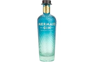 Mermaid Gin - Smooth Yet Complex, Refreshing & Invigorating London Dry Gin - Vegan & Gluten Free, 70cl