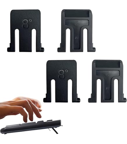 4 Piedini Di Ricambio Per Tastiera Logitech - Supporto Ergonomico Per K200, K260, K270, K275 | Kit Sostituzione Gambe Tastiera - Foto 5