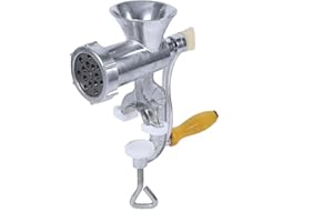 VIFERR Fleischwolf, Manueller Fleischwolf, aus Aluminiumlegierung, Fleischwolf, Rindfleisch, Wurst, Handmühle, Küchenwerkzeug (21 x 14 x 8 cm)