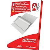 Albyco - Laminating Pouches A5-2x80 (160) Micron - 100 Pieces - Lamination | Albyco Glossy Lamination Sleeves - A5 Size - Pro