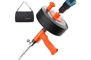 JOWHOL Furet déboucheur Stable - Spirale Nettoyage Tuyau 10 m, Tambour Métal & Embout de Percage