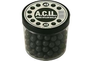 A.C.I.L. Hard Nylon Balls in .43 Caliber – 100 Pack – Precision Solid Rounds for Home Defense Training, Marker Pistols, Durable & Reusable, High Impact Ammo for RAM Guns