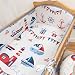 5 Pcs Baby Nursery All Round Bumper Set, 120x60cm 360cm long, Bedding Suits Cot - Pattern 16
